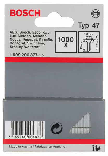 Clous type 47, 19mm